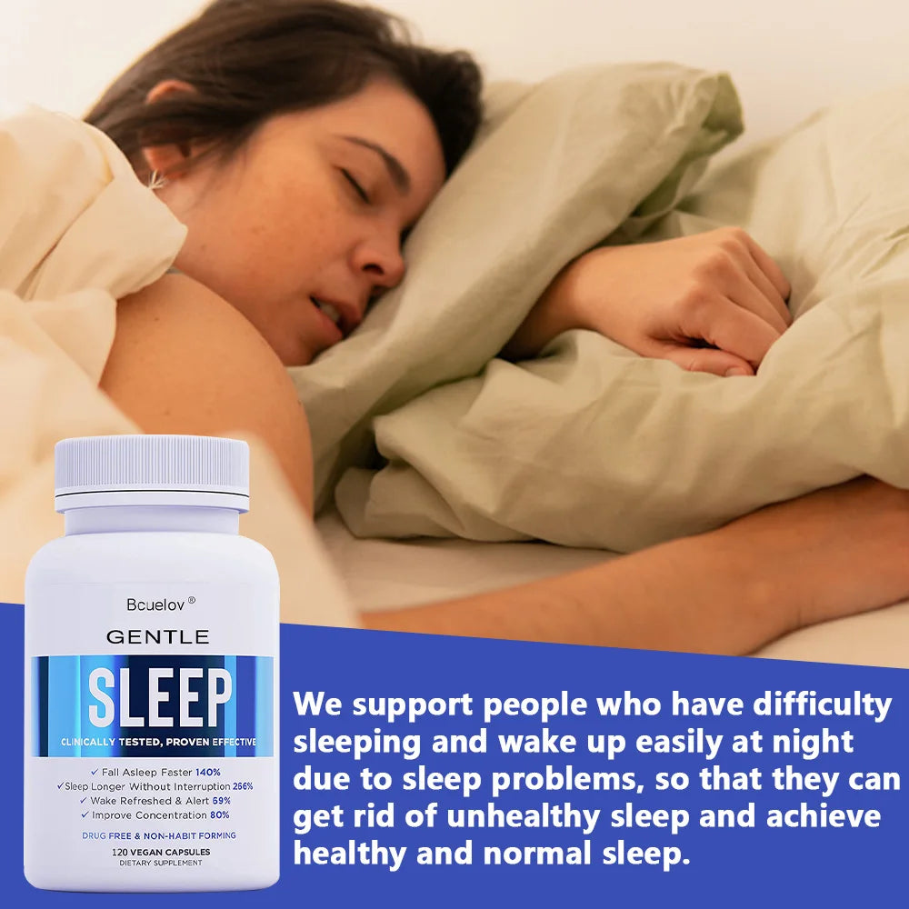 Sleep Supplement - with Magnesium, Combats Nighttime Sleep, Restores Sleep Quality, Prolongs Sleep Time, and Relieves Stress