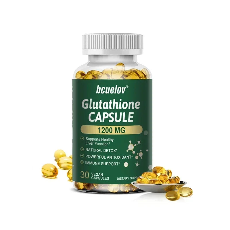 Glutathione Supplement - 1200mg, Supports Skin Health, Antioxidant Supplement, Immune Support, Non-GMO, 120 Capsules