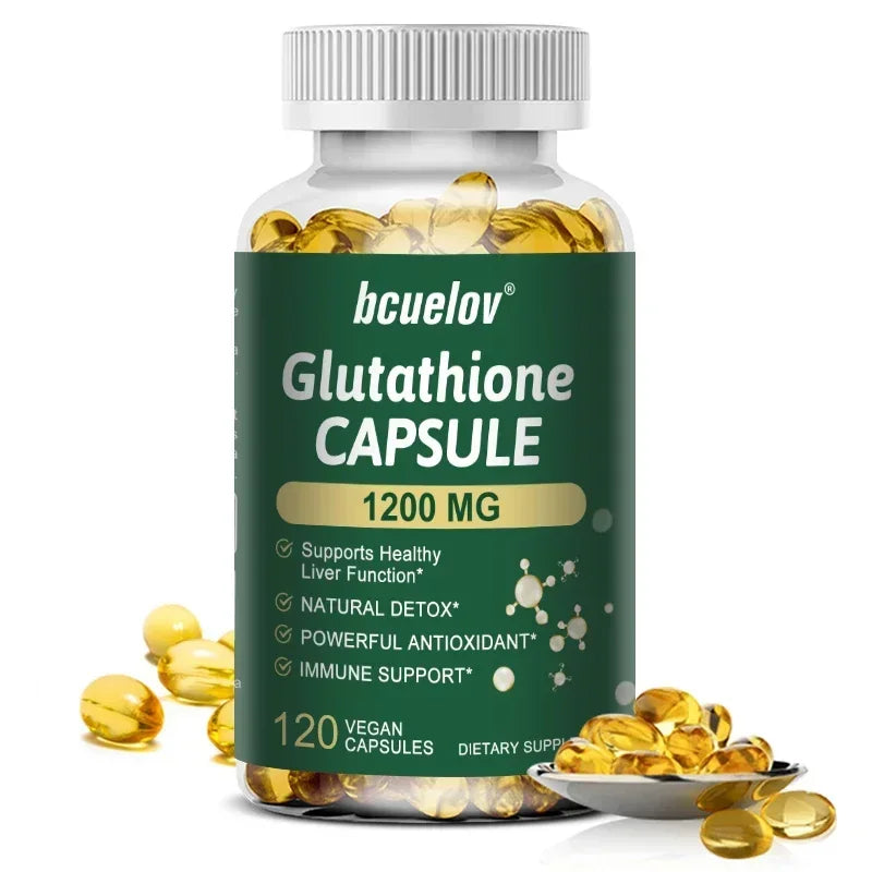 Glutathione Supplement - 1200mg, Supports Skin Health, Antioxidant Supplement, Immune Support, Non-GMO, 120 Capsules
